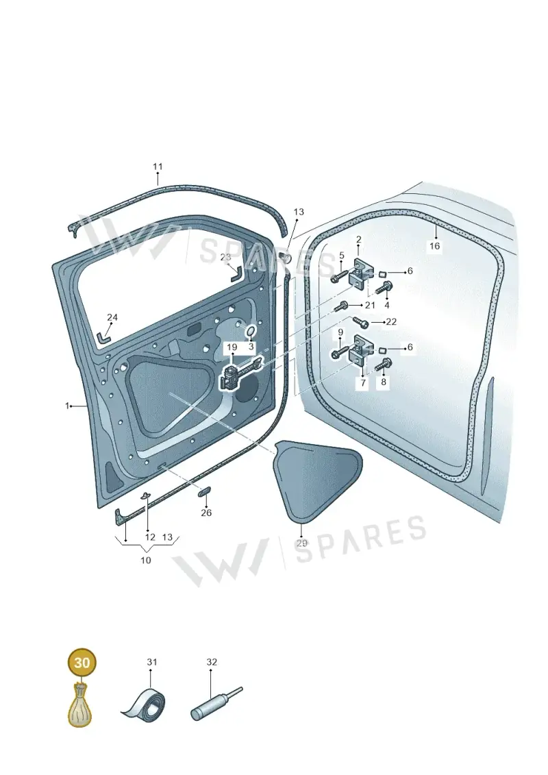 2H0898619 — Volkswagen Amarok twin cab (2022-) diagram 894831000, position 30