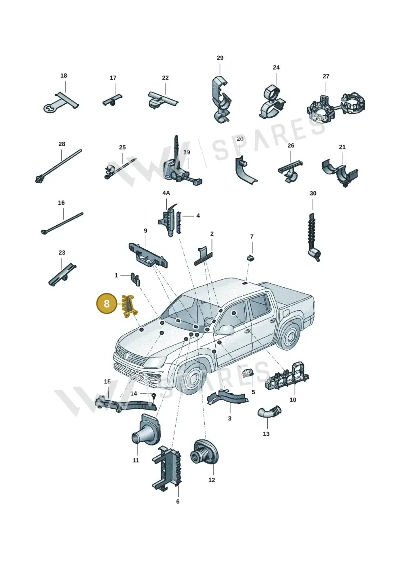 2H0903121 — Volkswagen Amarok twin cab (2022-) diagram 2ha971086, position 8