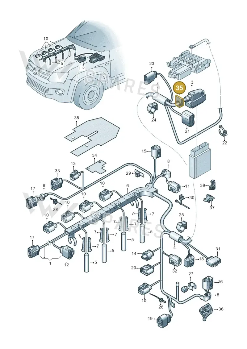 2H0906376A — Volkswagen Amarok twin cab (2022-) diagram 894971050, position 35