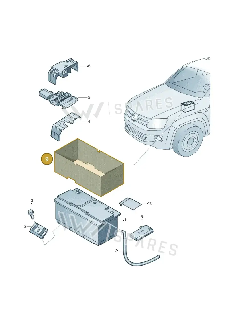 2H0915418A — Volkswagen Amarok twin cab (2022-) diagram 683915000, position 9