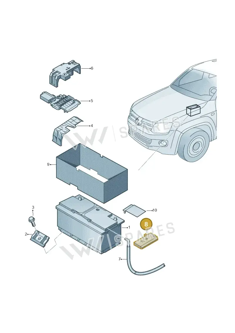 2H0919112C — Volkswagen Amarok twin cab (2022-) diagram 683915000, position 8