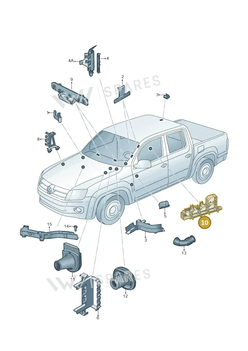 2H0937345 — Volkswagen Amarok twin cab (2016-2022) diagram 894971860, position 10