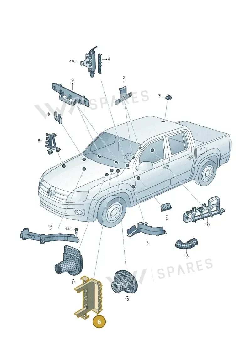 2H0937545 — Volkswagen Amarok twin cab (2016-2022) diagram 894971860, position 6