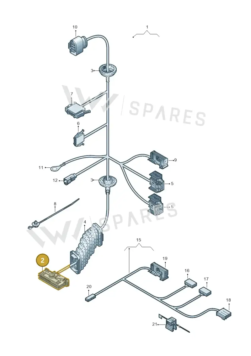 2H0937702 — Volkswagen Caddy kombi (2015-2020) diagram 690972300, position 2