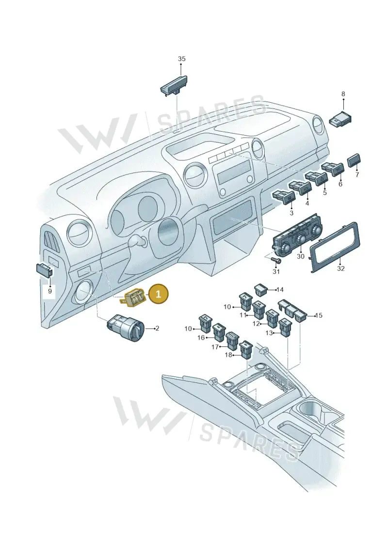 2H0941333A9B9 — Volkswagen Amarok twin cab (2009-2012) diagram 683941500, position 1