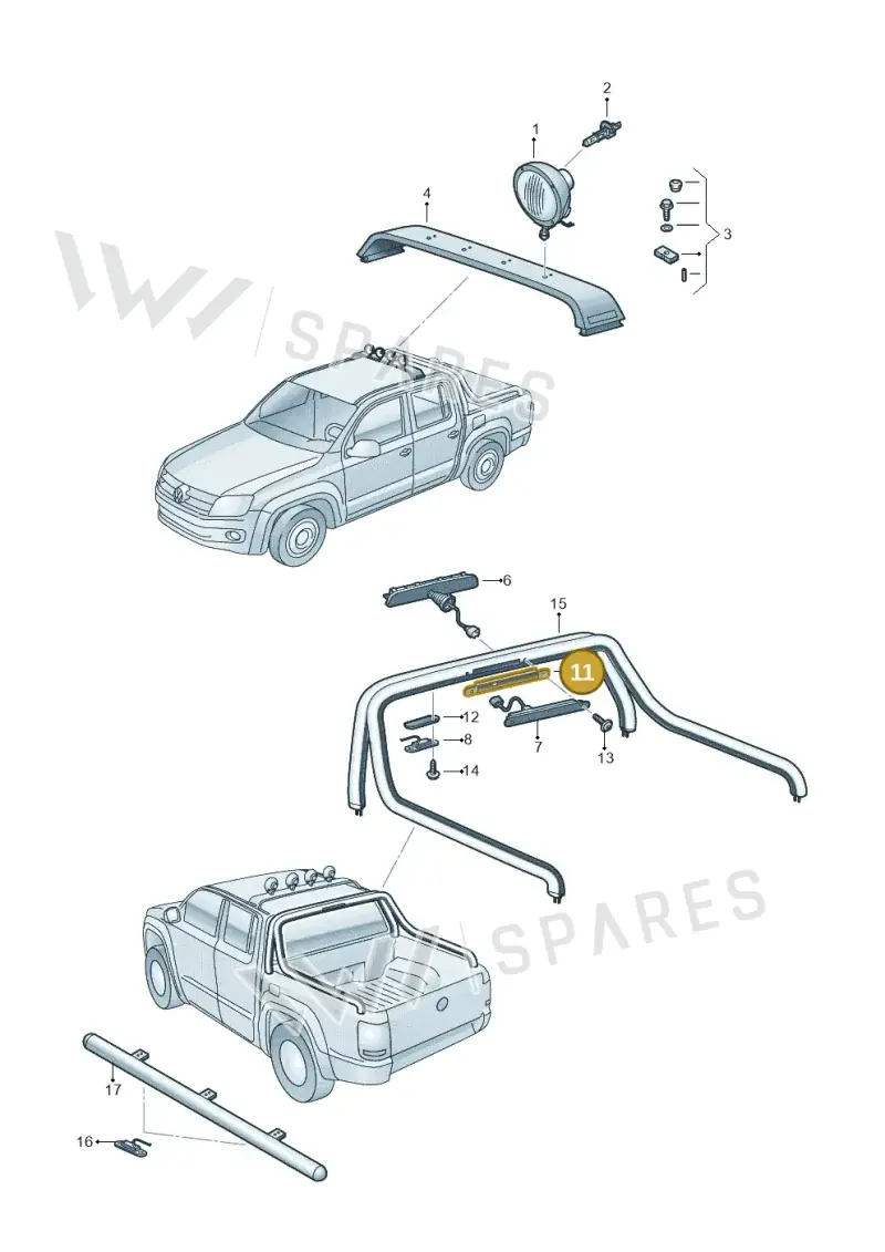2H0945089 — Volkswagen Amarok twin cab (2012-2016) diagram 749945200, position 11