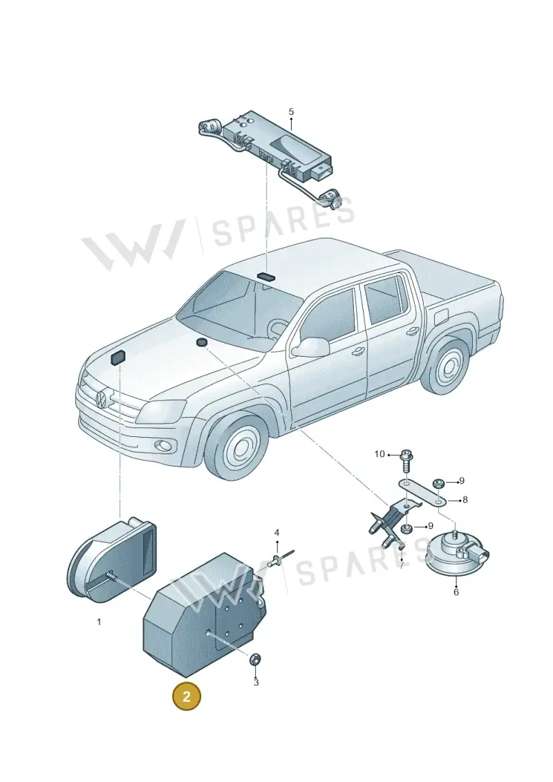 2H0951165 — Volkswagen Amarok twin cab (2022-) diagram 749951200, position 2