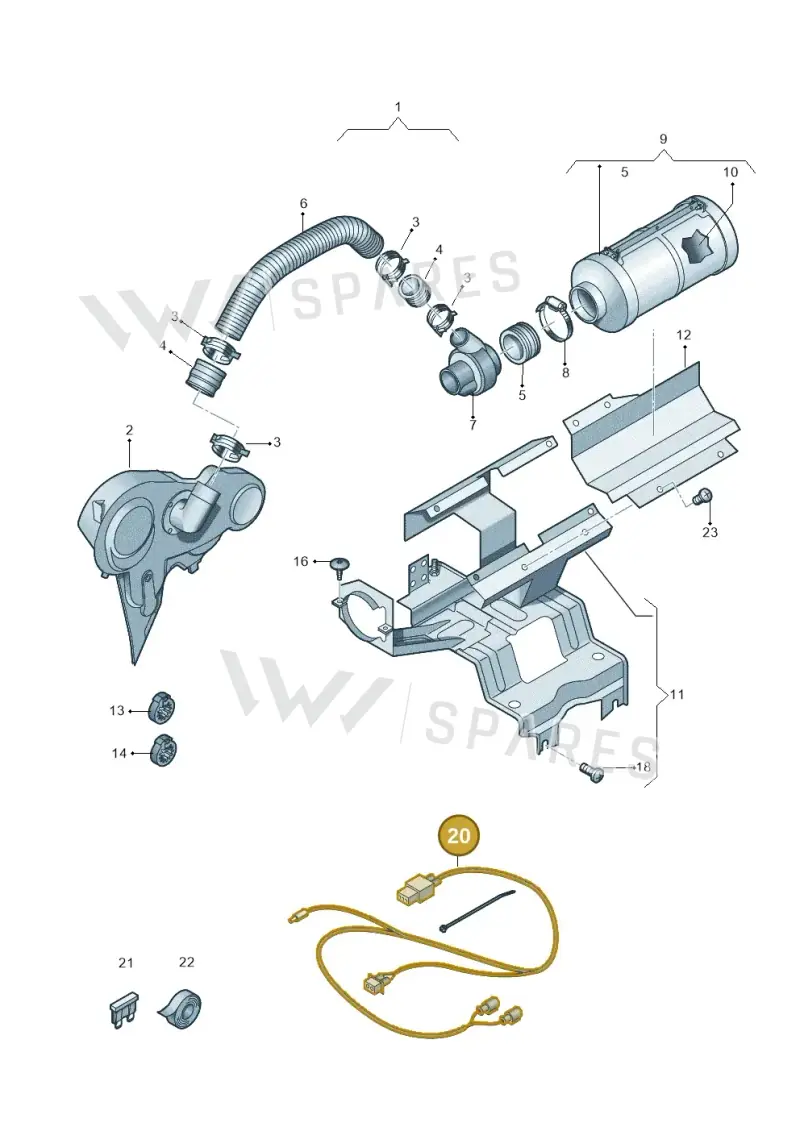 2H0971282B — Volkswagen Amarok twin cab (2016-2022) diagram 749109800, position 20