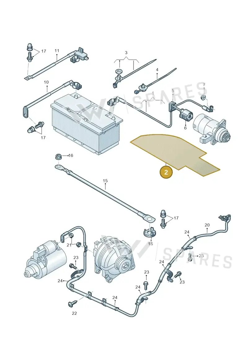 2H0971461A — Volkswagen Amarok (2022-) diagram 894971010, position 2