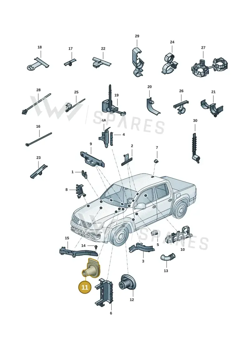 2H0971840A — Volkswagen Amarok twin cab (2022-) diagram 2ha971086, position 11