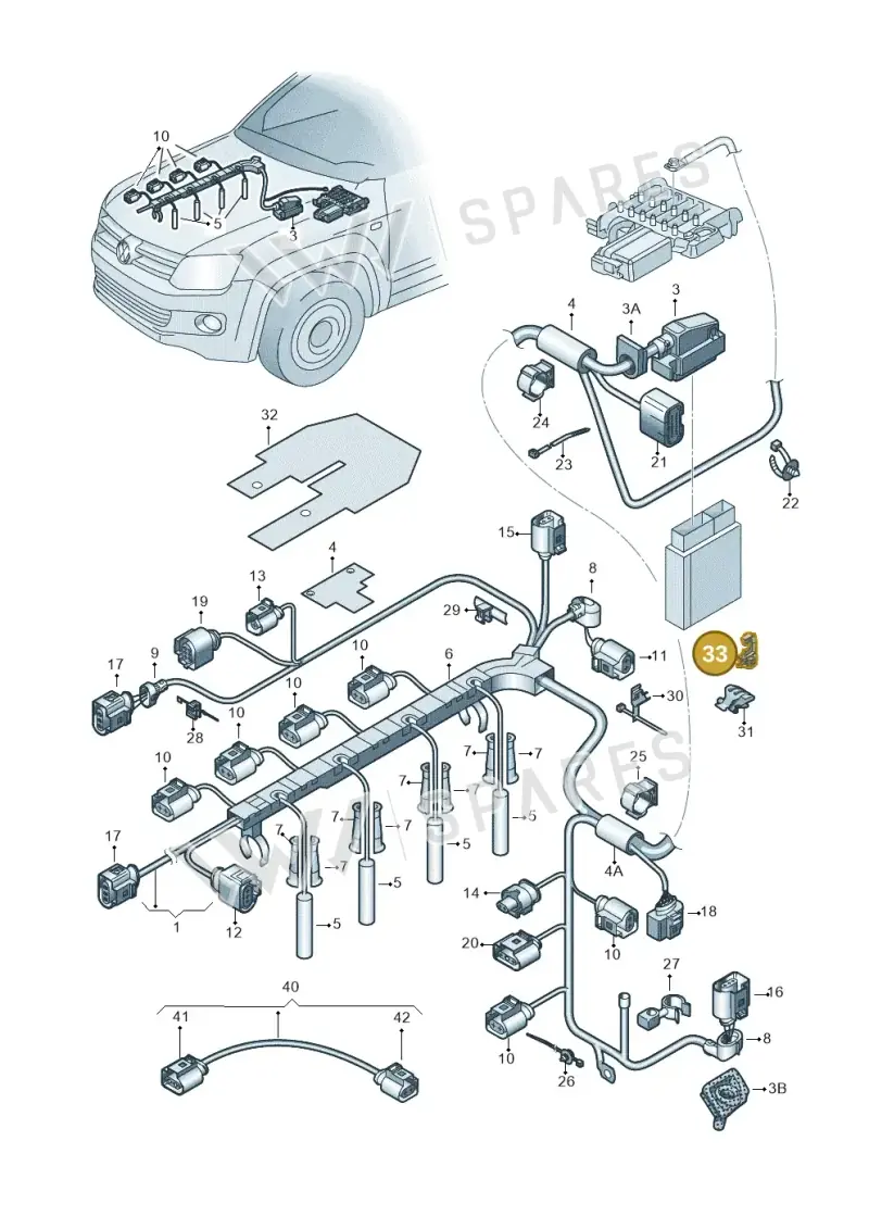 2H0971845 — Volkswagen Amarok twin cab (2012-2016) diagram 683971050, position 33