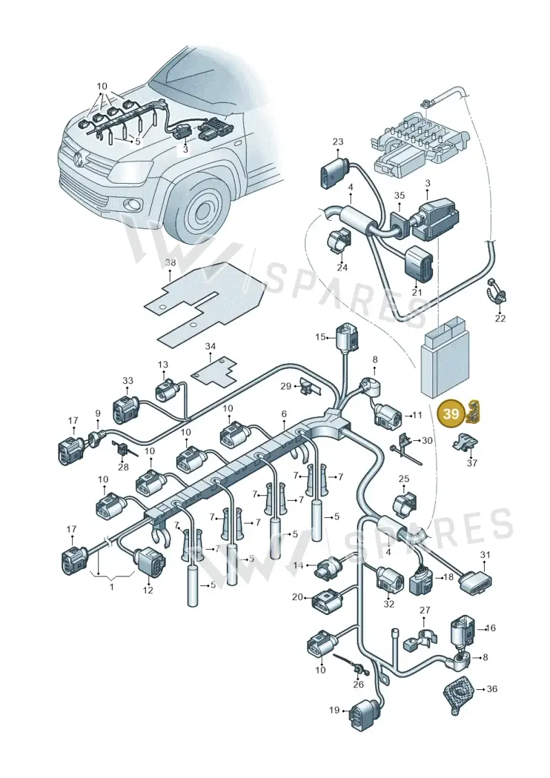 2H0971845 — Volkswagen Amarok (2022-) diagram 894971050, position 39