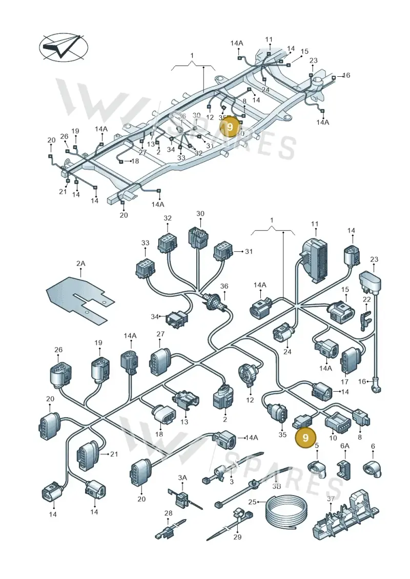 2H0972721A — Volkswagen Amarok (2022-) diagram 749971850, position 9