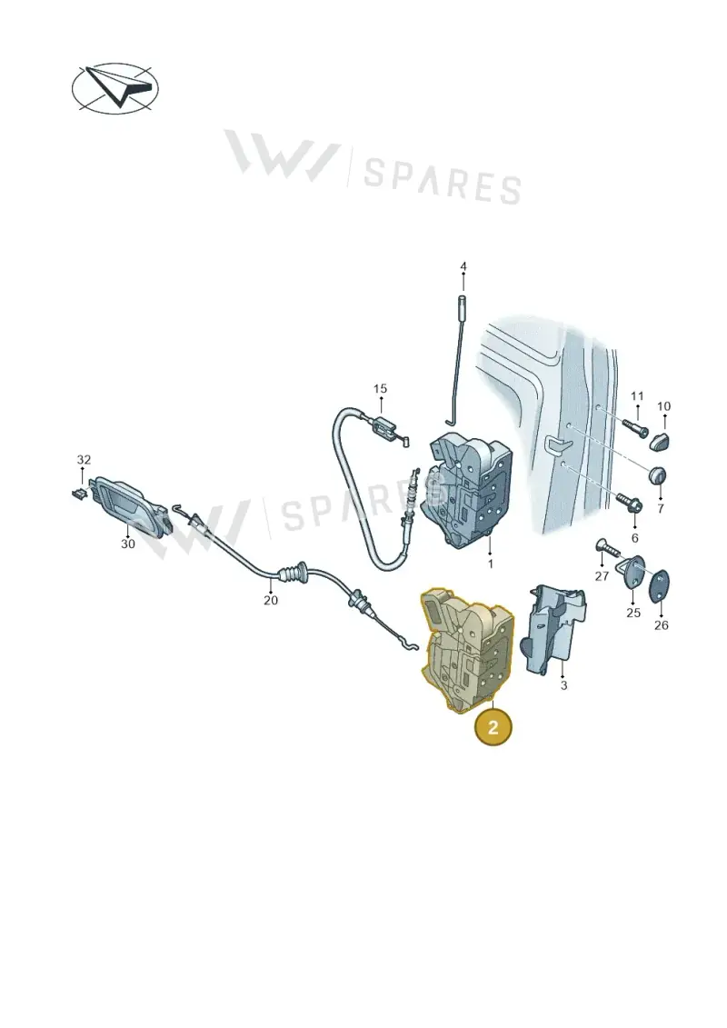 2H1837015G — Volkswagen Amarok twin cab (2022-) diagram 683837000, position 2