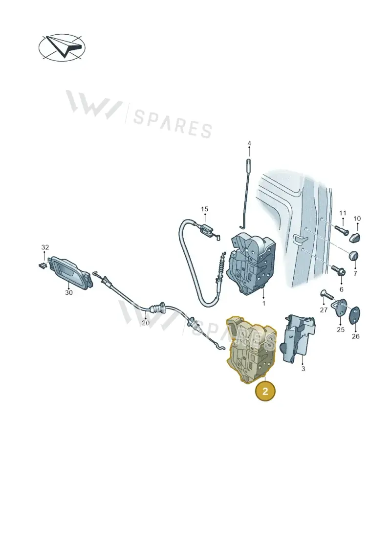 2H1837016G — Volkswagen Amarok twin cab (2022-) diagram 683837000, position 2