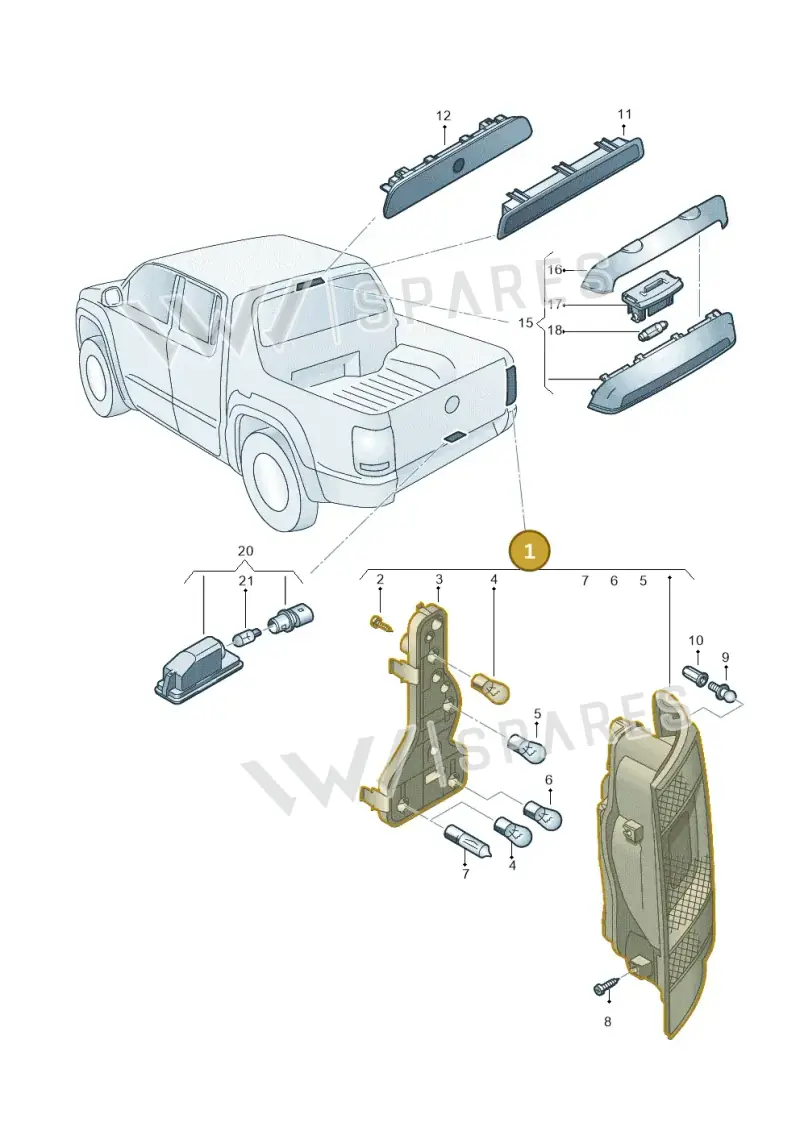 2H1945096P — Volkswagen Amarok (2022-) diagram 894945000, position 1