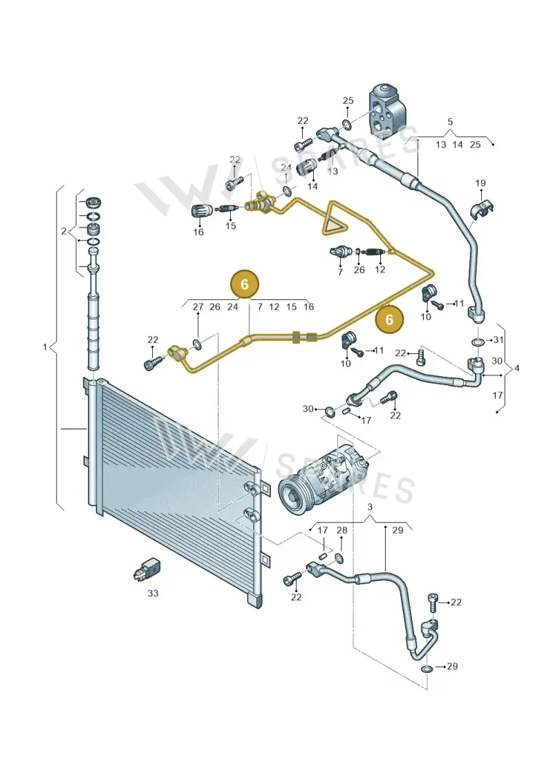 2H2820741E — Volkswagen Amarok twin cab (2016-2022) diagram 683820250, position 6