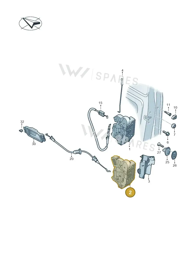 2H2837015H — Volkswagen Amarok twin cab (2022-) diagram 683837000, position 2