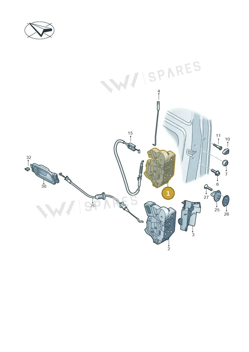 2H2837016F — Volkswagen Amarok twin cab (2022-) diagram 683837000, position 1