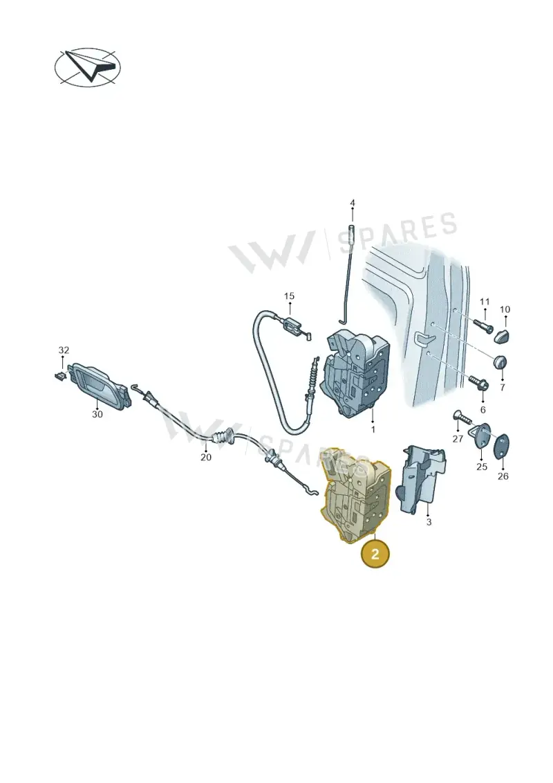 2H2837016G — Volkswagen Amarok twin cab (2022-) diagram 683837000, position 2