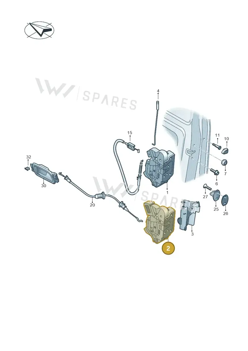 2H2837016H — Volkswagen Amarok twin cab (2022-) diagram 683837000, position 2