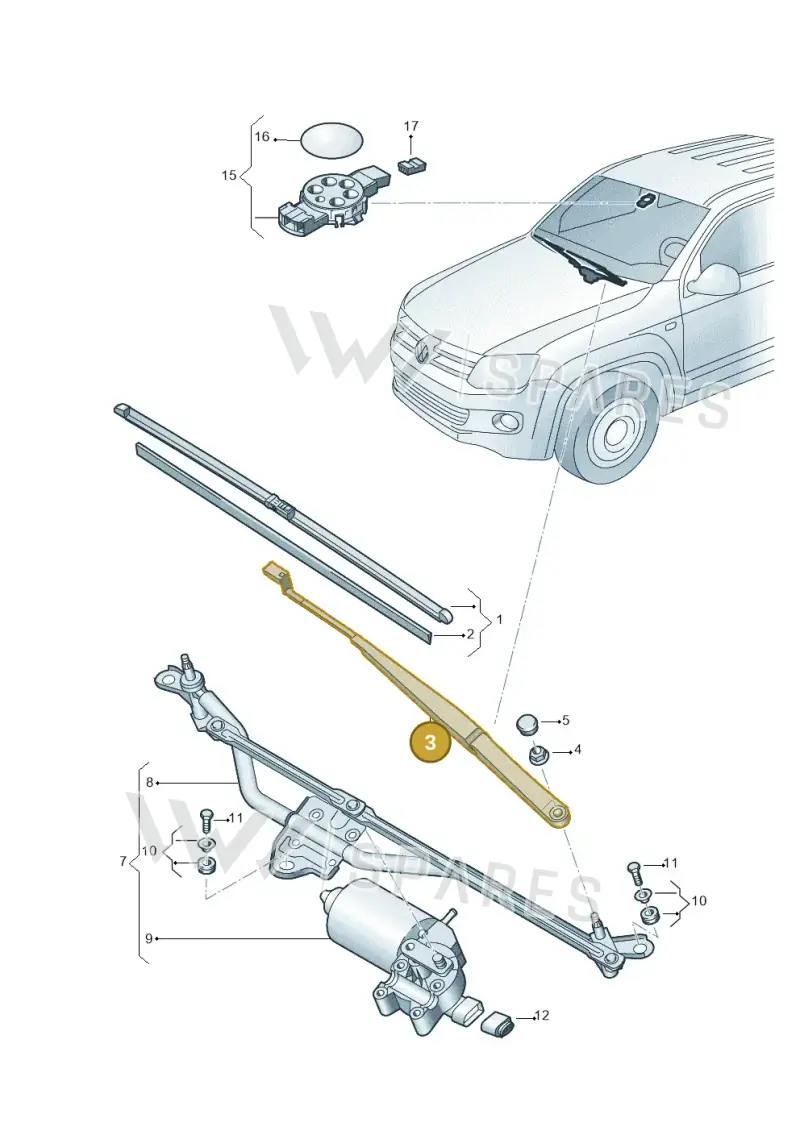 2H2955409B — Volkswagen Amarok (2022-) diagram 894955000, position 3
