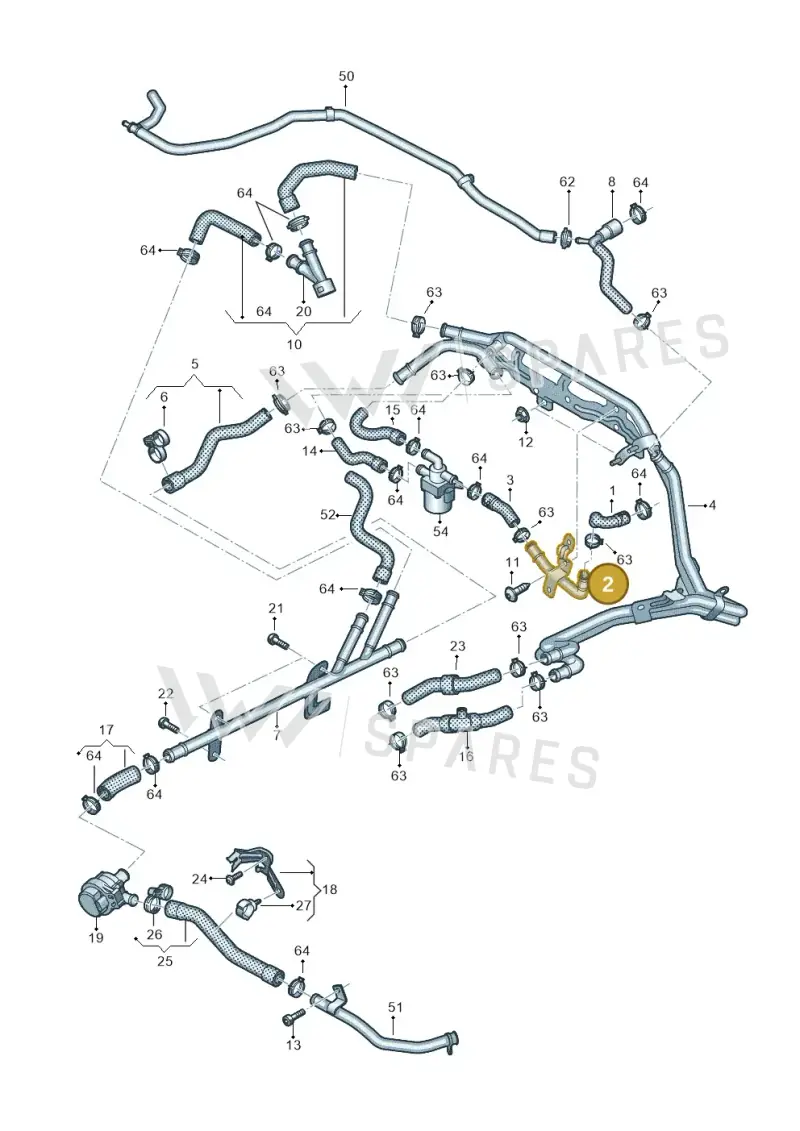 2H3121065B — Volkswagen Amarok twin cab (2016-2022) diagram 894121550, position 2