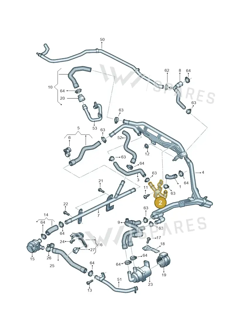 2H3121065B — Volkswagen Amarok twin cab (2022-) diagram 894121530, position 2