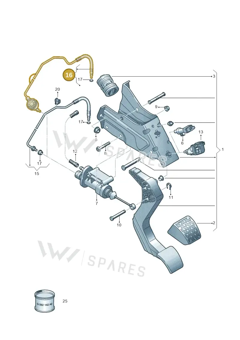 2H3721480 — Volkswagen Amarok twin cab (2022-) diagram 894721250, position 16