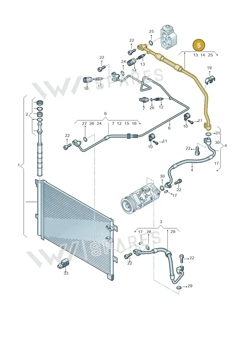2H3820743C — Volkswagen Amarok twin cab (2022-) diagram 683820150, position 5