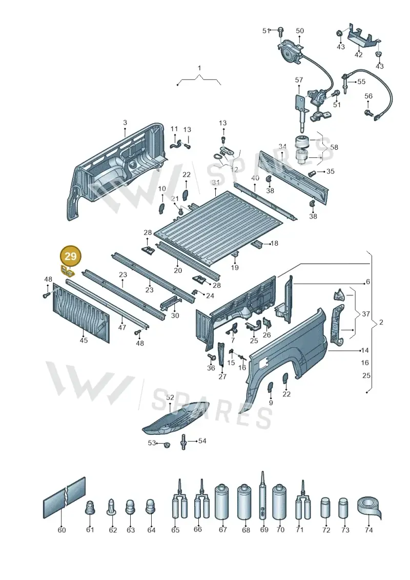 2H5810601 — Volkswagen Amarok twin cab (2022-) diagram 894801000, position 29