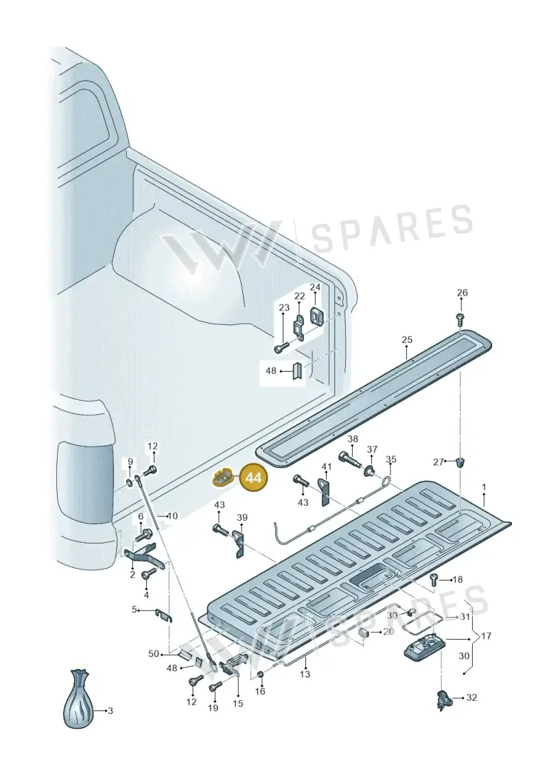 2H5829145A — Volkswagen Amarok twin cab (2022-) diagram 749829000, position 44