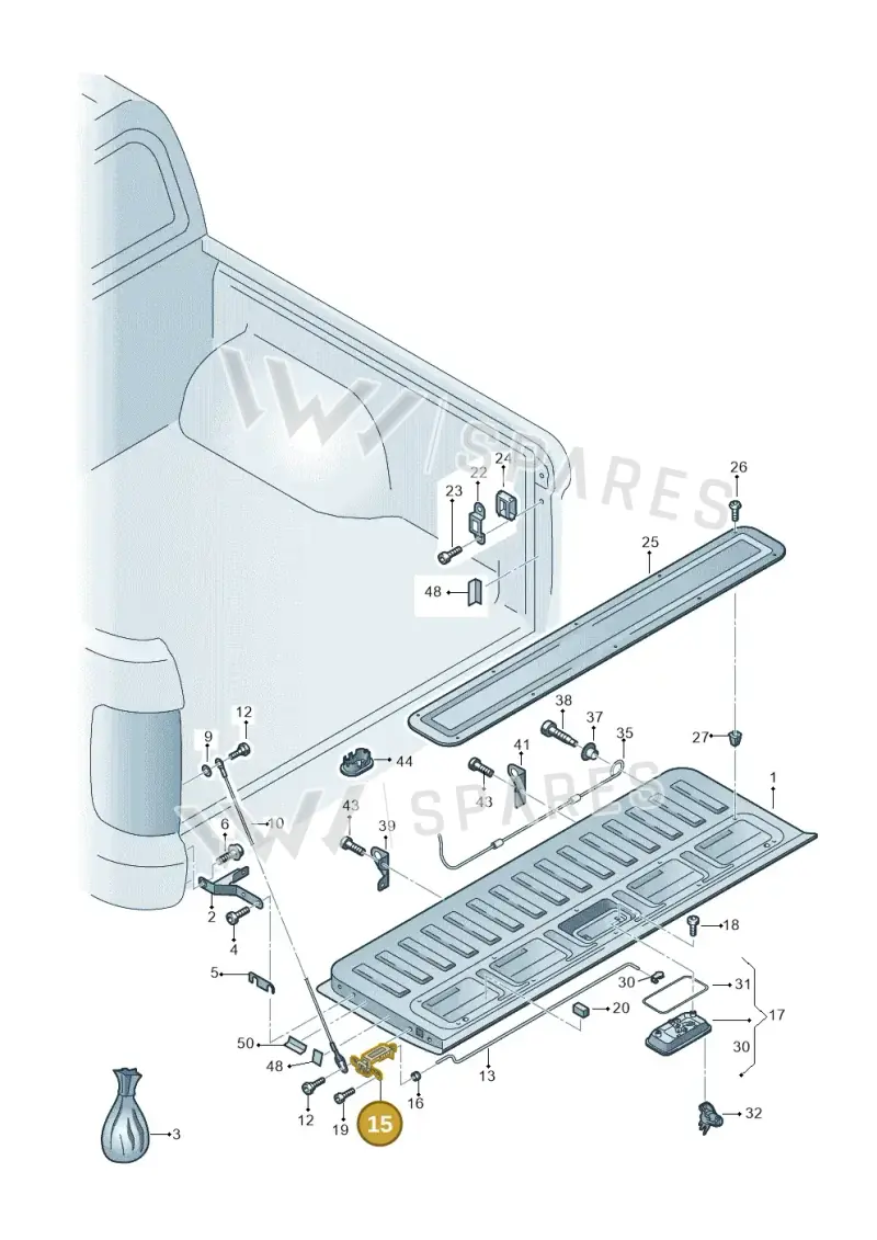 2H5829211D — Volkswagen Amarok twin cab (2022-) diagram 749829000, position 15
