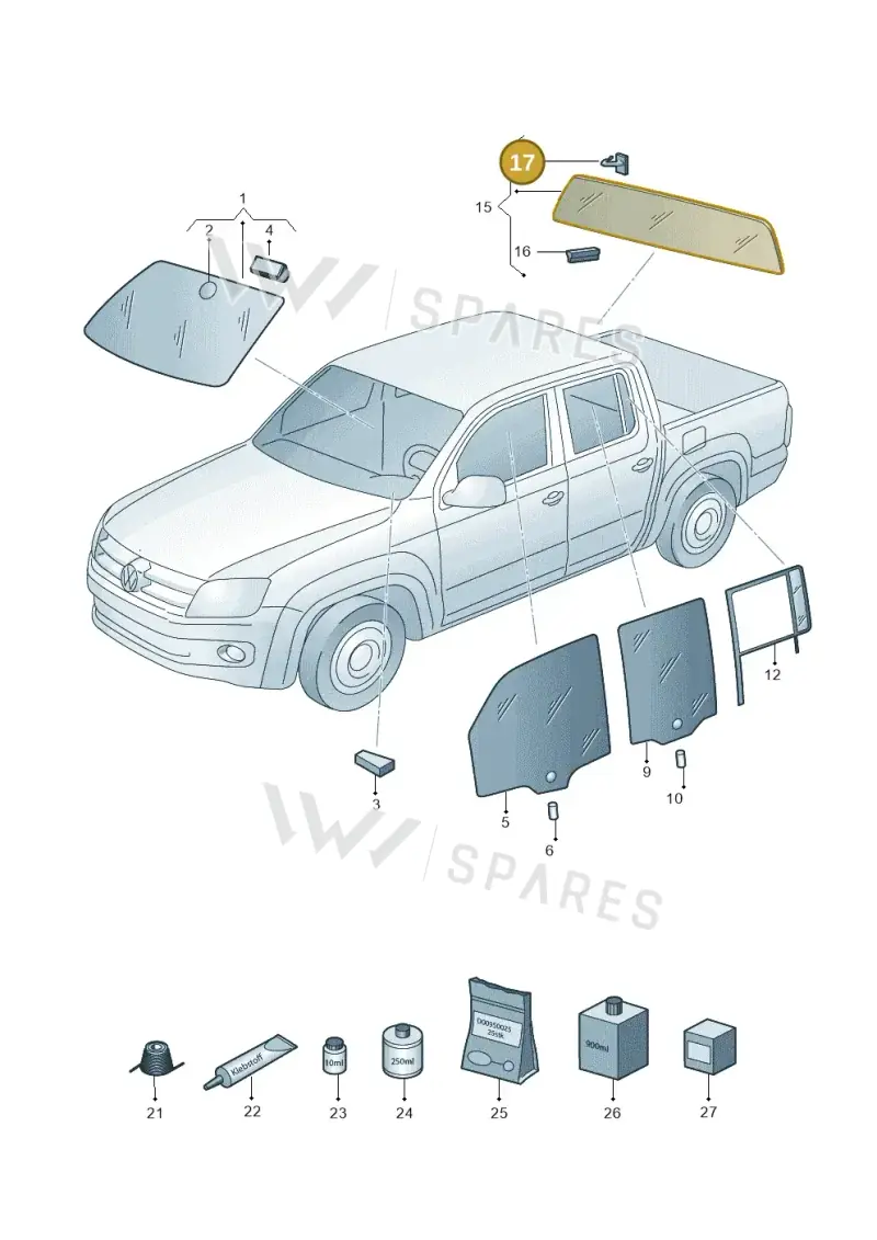 2H5845529 — Volkswagen Amarok (2022-) diagram 683845000, position 17
