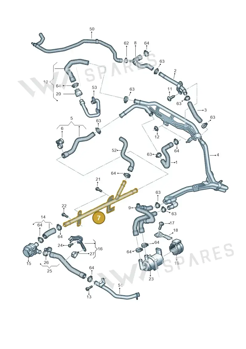 2H6121065AS — Volkswagen Amarok twin cab (2016-2022) diagram 894121560, position 7