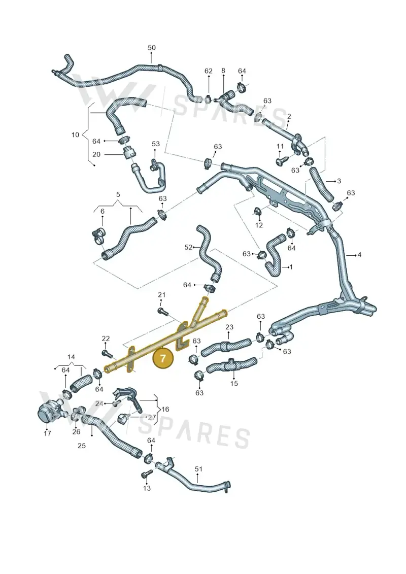 2H6121065AS — Volkswagen Amarok twin cab (2016-2022) diagram 894121570, position 7