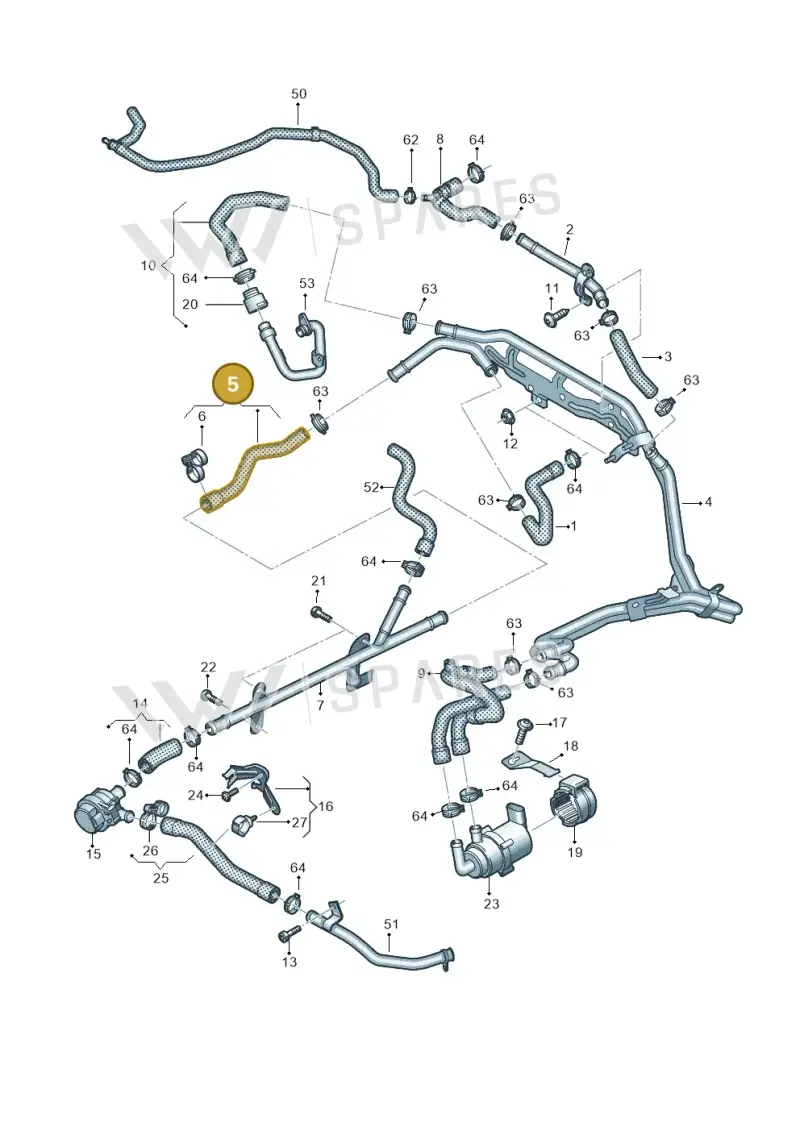 2H6121073N — Volkswagen Amarok twin cab (2016-2022) diagram 894121560, position 5