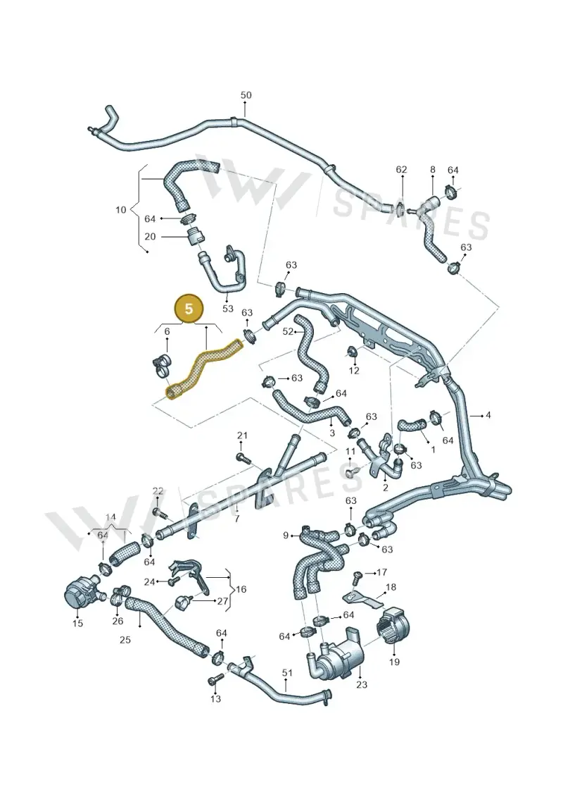 2H6121073N — Volkswagen Amarok twin cab (2022-) diagram 894121530, position 5