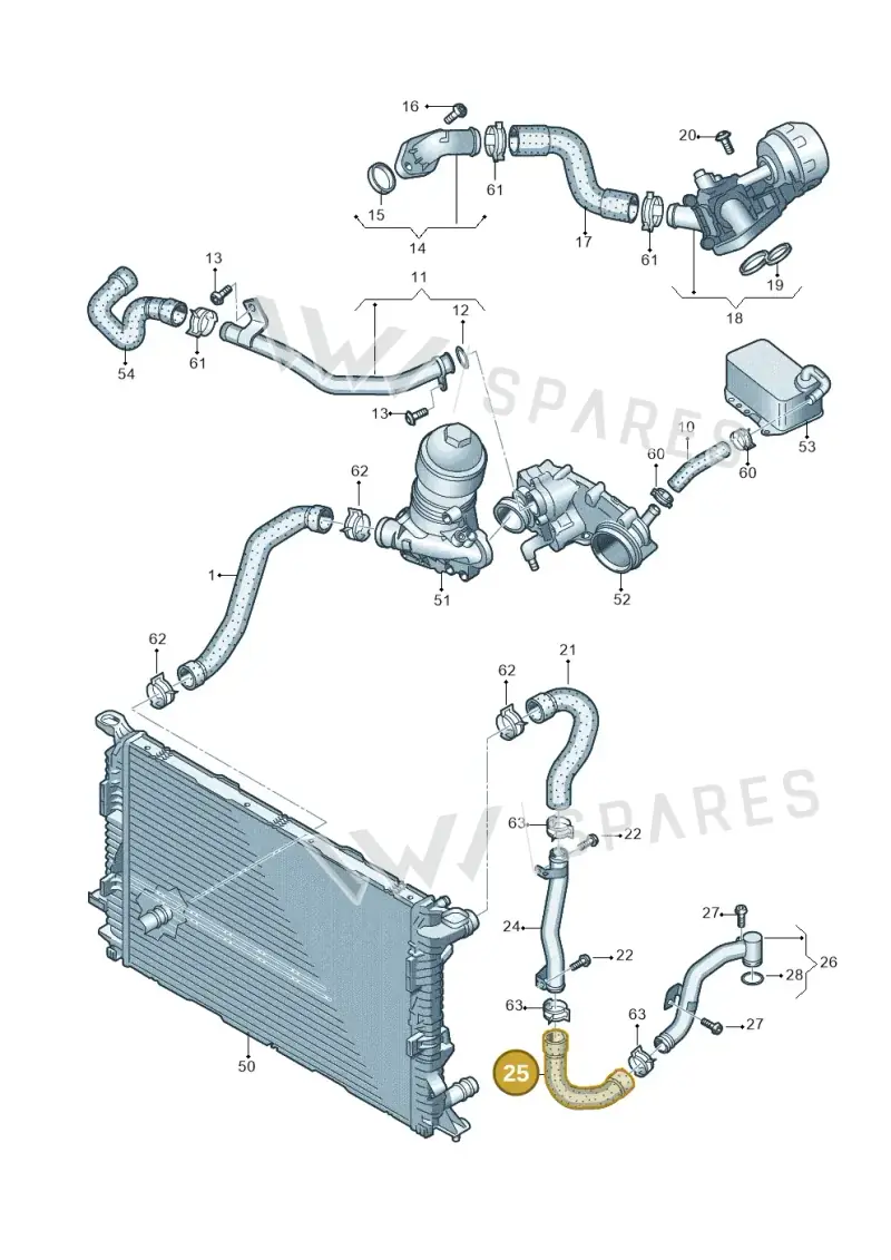 2H6121101E — Volkswagen Amarok twin cab (2022-) diagram 894121500, position 25