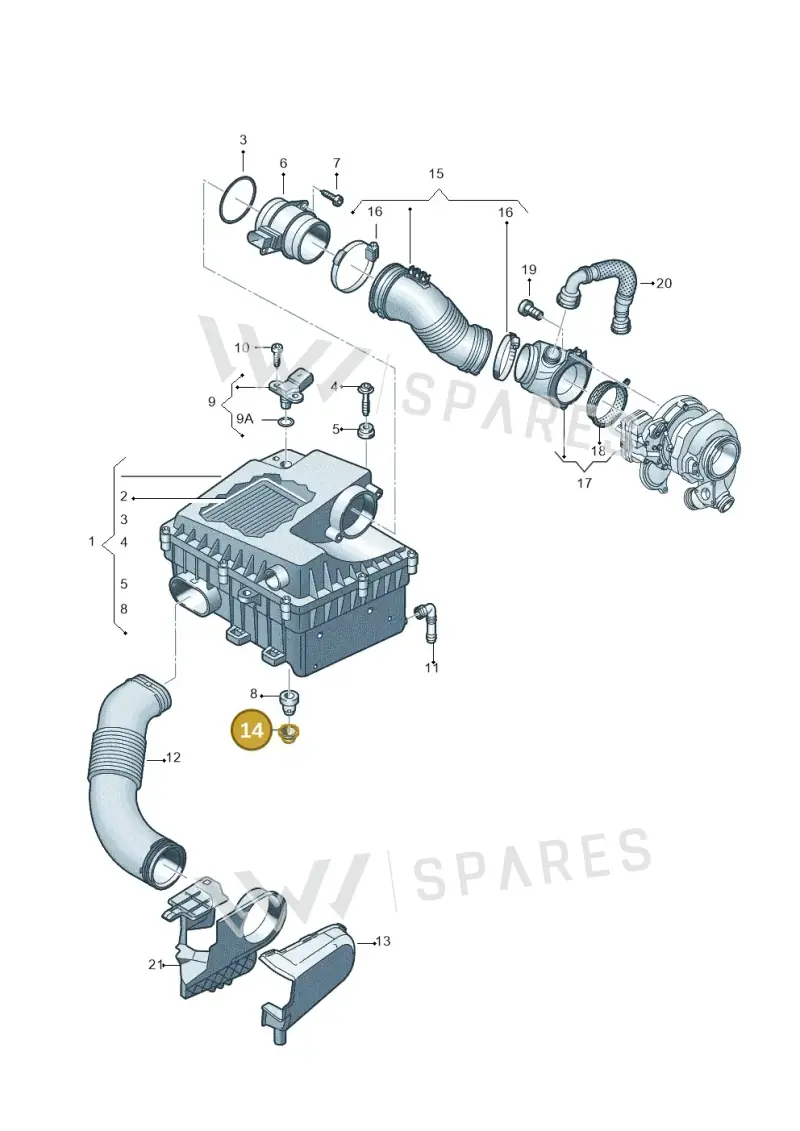 2H6129757 — Volkswagen Amarok twin cab (2022-) diagram 894129100, position 14