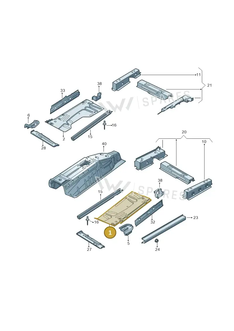 2H6802015 — Volkswagen Amarok twin cab (2022-) diagram 683803000, position 1