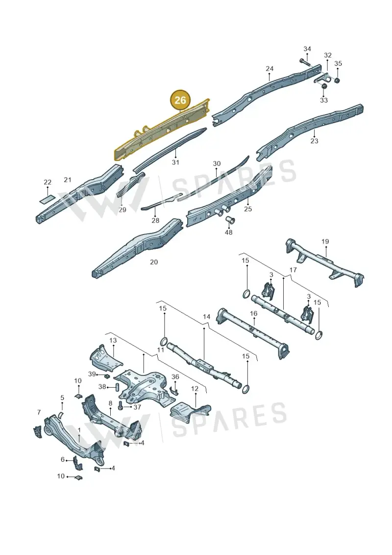 2H6802034 — Volkswagen Amarok twin cab (2016-2022) diagram 894800150, position 26