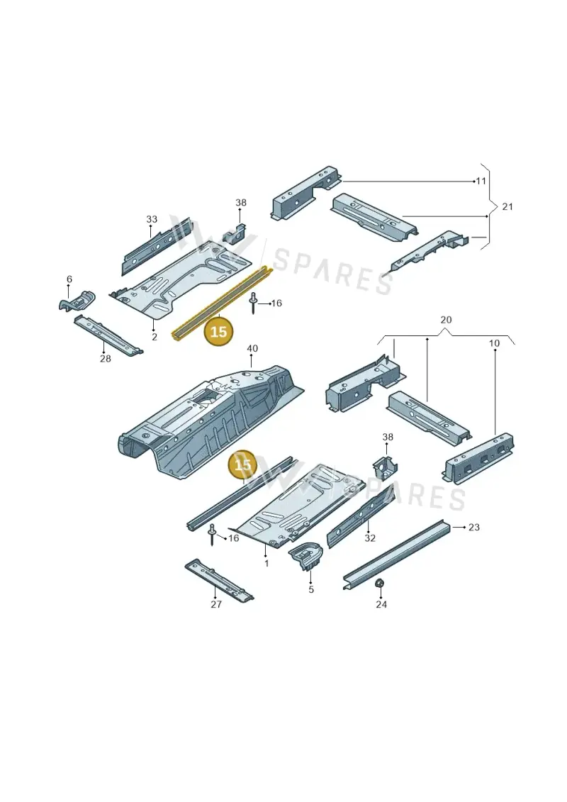 2H6803209 — Volkswagen Amarok twin cab (2022-) diagram 683803000, position 15