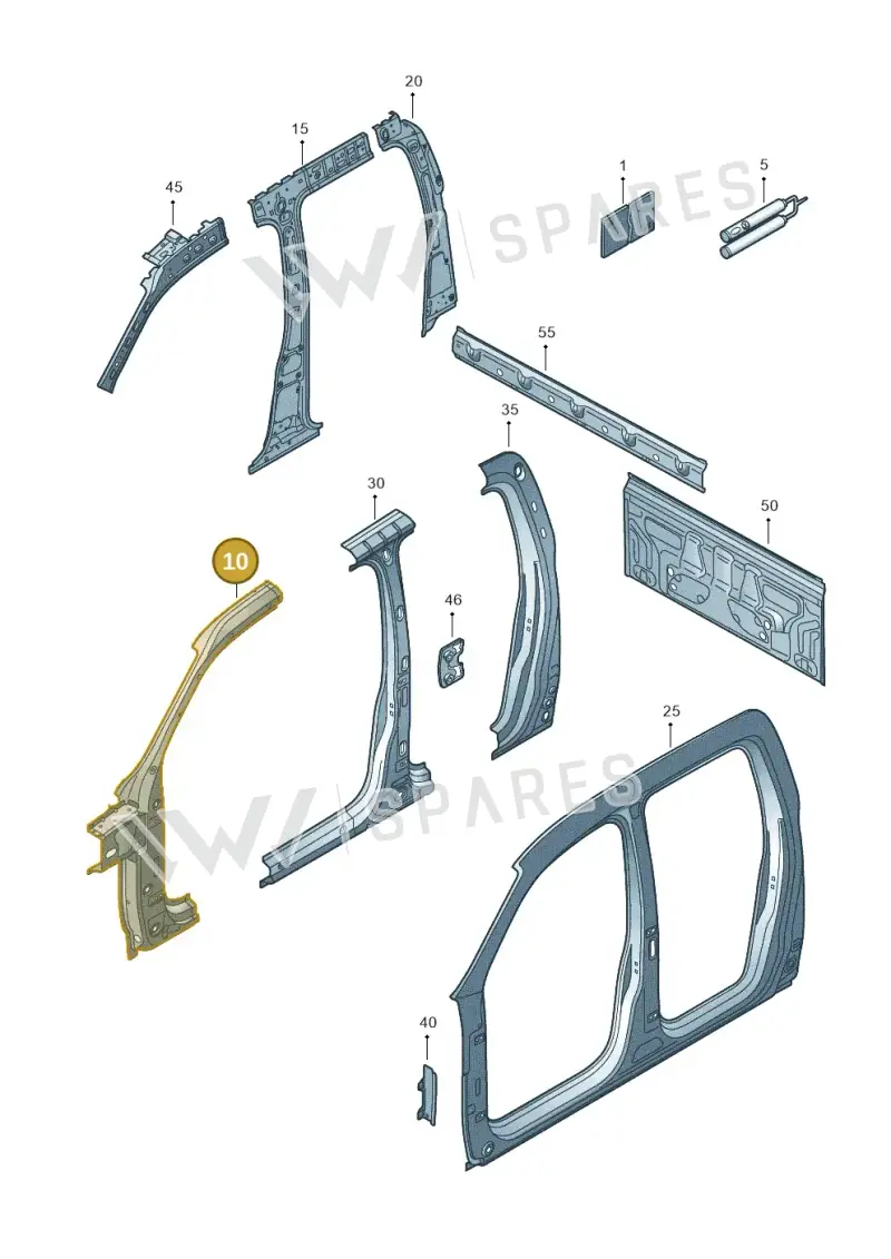 2H6809204GRU — Volkswagen Amarok twin cab (2022-) diagram 683809500, position 10