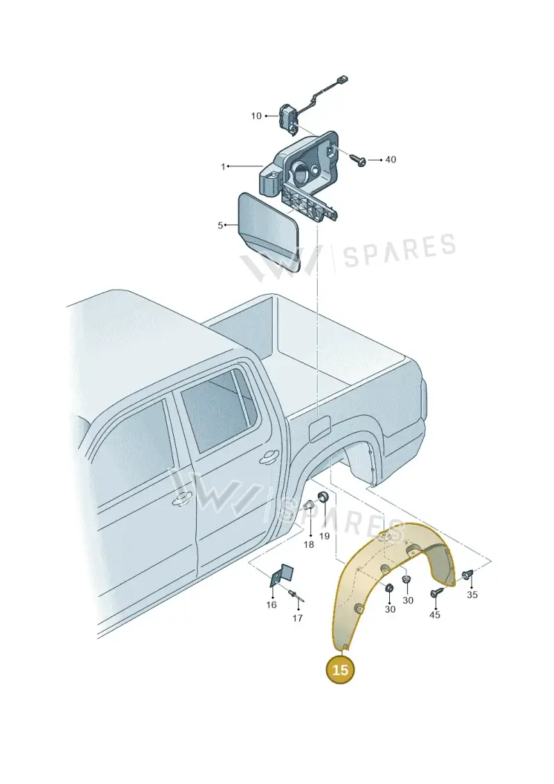 2H6810972 — Volkswagen Amarok twin cab (2022-) diagram 683809200, position 15