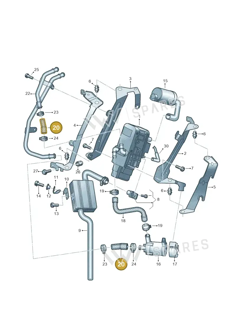2H6819308 — Volkswagen Amarok twin cab (2022-) diagram 894819700, position 20