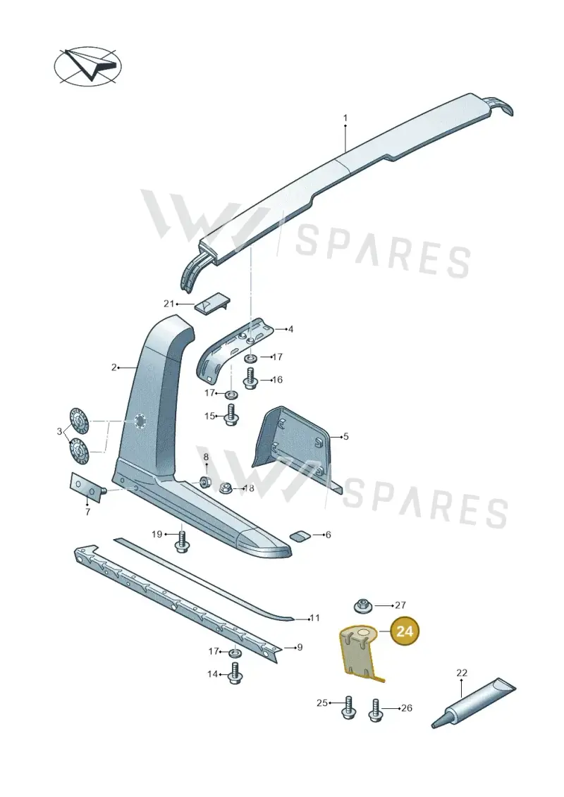 2H6860565E — Volkswagen Amarok twin cab (2022-) diagram 894853550, position 24