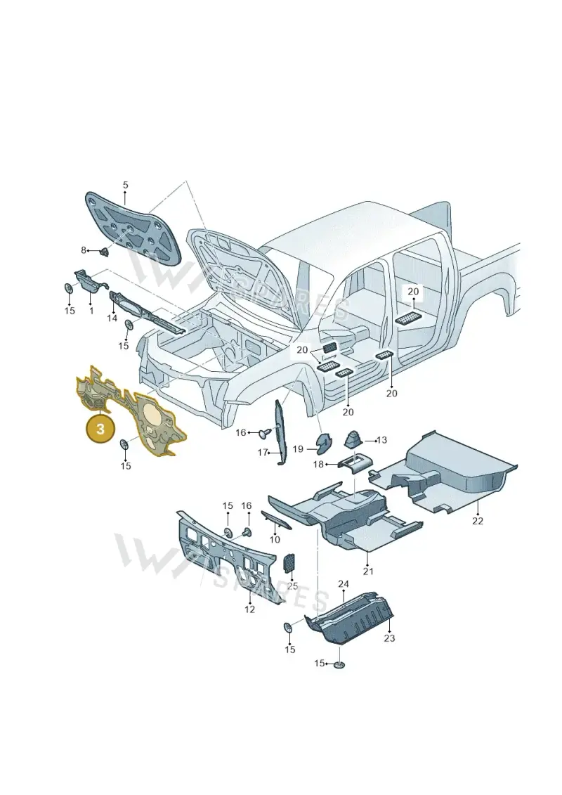 2H6863353 — Volkswagen Amarok twin cab (2022-) diagram 894863200, position 3