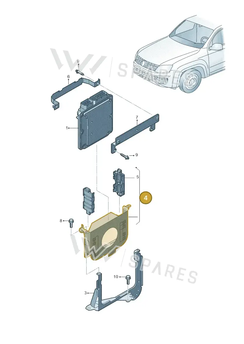 2H6906217A — Volkswagen Amarok (2016-2022) diagram 894906200, position 4