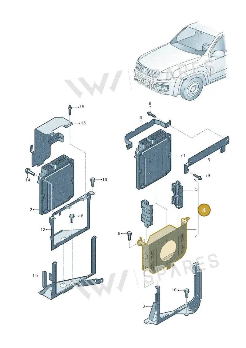 2H6906217A — Volkswagen Amarok (2022-) diagram 894906220, position 4